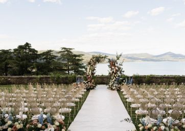 Ceremony overlooking the lake
