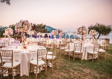 Impressive Wedding reception alfresco in Ravello