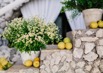 Wedding decor details in Capri