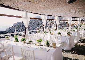 Lovely Wedding reception decor in Capri