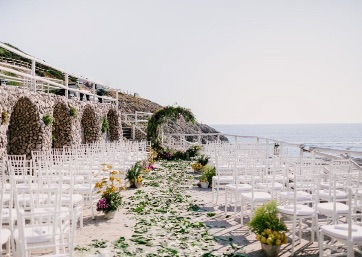 Stunning Wedding ceremony decor in Capri
