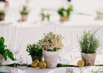 Wedding table decor details in Capri