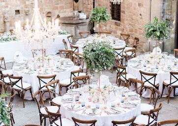 Elegant Wedding reception at the castle in Tuscany
