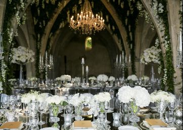 Wedding reception in the beautiful crypt in Ravello