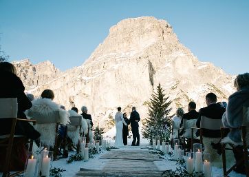 Stunning Winter Ceremony in the Dolomites