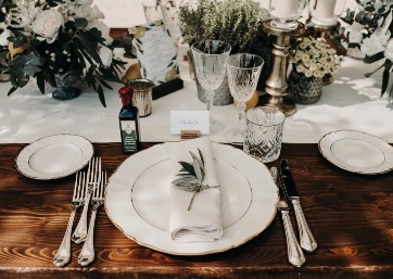 Wedding decor detail in Tuscany