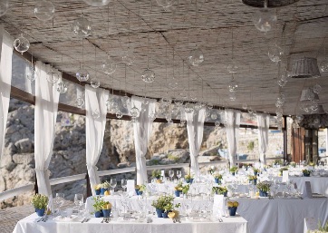 Amazing Wedding reception facing the sea in Capri