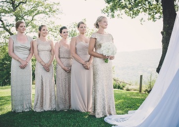 Bridal party in Tuscany