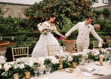 Checking the Wedding reception decor
