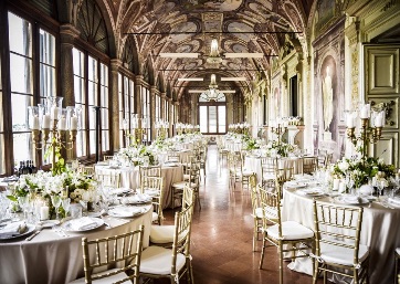 Wedding reception in the spectacular salon in Florence