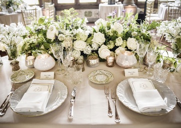 Wedding reception decor details in Florence