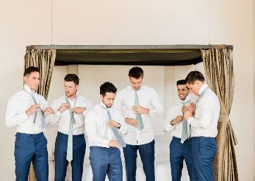 Groom getting ready in Tuscany