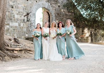 Bridal party in Tuscany