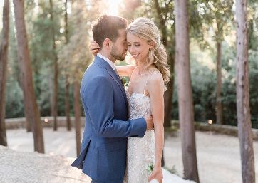 Beautiful couple in Tuscany