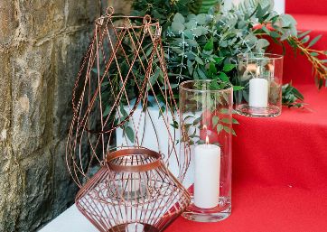 Wedding decor details in Tuscany