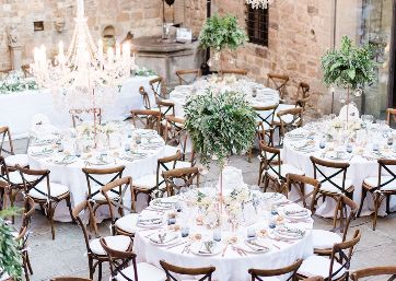 Wedding reception at the castle in Tuscany