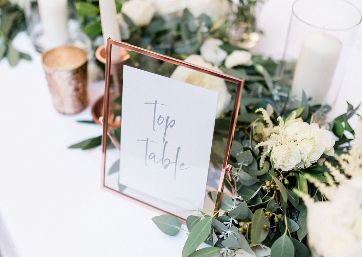 Wedding reception detail in Tuscany