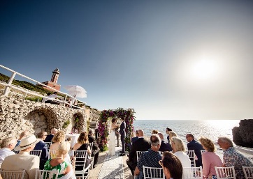 Lovely Wedding ceremony by the sea in Capri Island