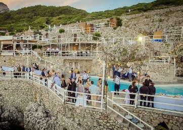Wedding venue facing the sea in Capri
