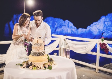 Particular Wedding cake in Capri