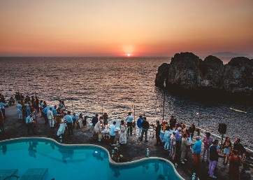 Wedding at the sunset in Capri