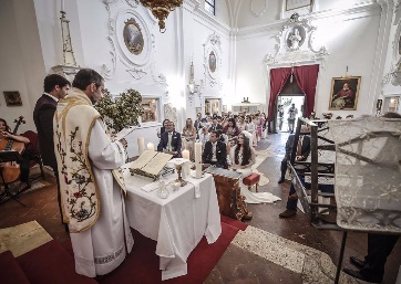 Catholic ceremony in Tuscany