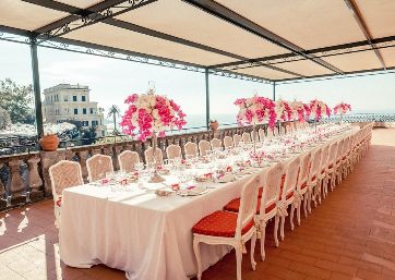 Elegant wedding reception in Sorrento