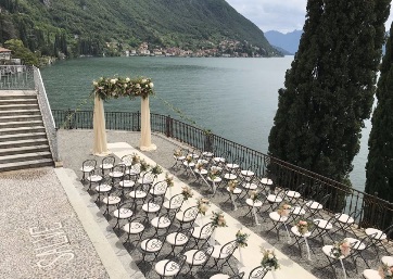 Wedding ceremony with amazing view of Lake Como