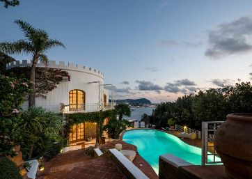 Private villa by night