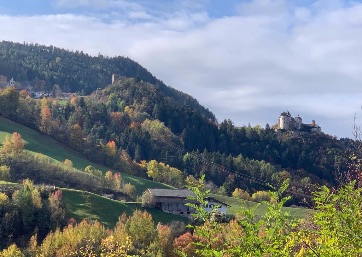 Impressive castle overlooking the amazing landscape of South Tyrol