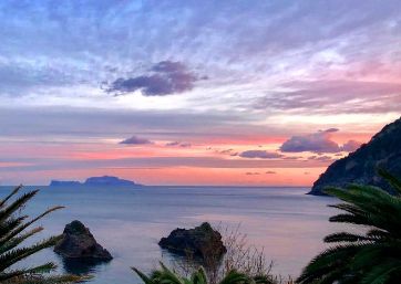 Spectacular sunset in Ischia