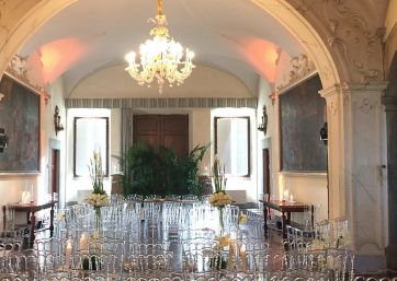 Indoor Wedding ceremony in Tuscany