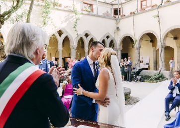 Romantic Civil Wedding at the cloister