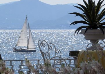 Sea view over the Italian Riviera
