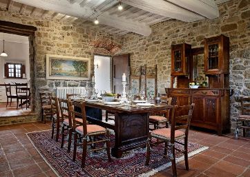 Dining room in Tuscany