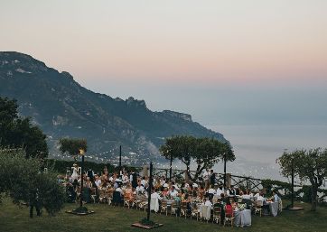 Wedding reception at the sunset in Amalfi Coast