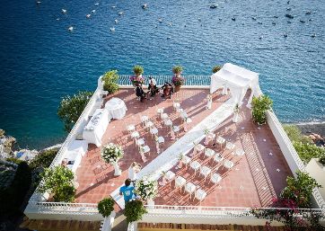 Wedding ceremony on a terrace in Amalfi Coast